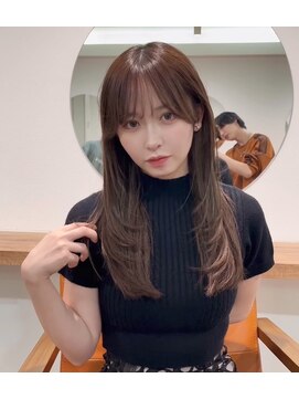 ネウィ 広島(newi) 大人かわいいくびれミディラベンダーインナーカラー