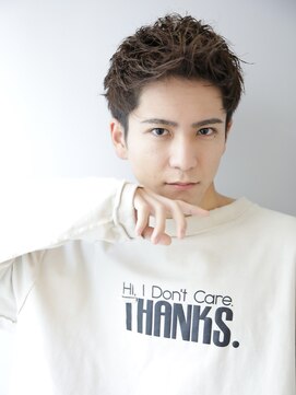 フラッグヘアー 博多駅前店(Flag HAIR) メンズショートアップバングジェットモヒカン