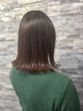 【30代から50代】大人かわいい切りっぱなしボブ