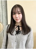 【snuw_ayano】透明感カラー/ダークグレージュ/鎖骨ミディアム