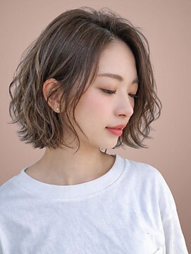 レム 長町店(L.E.M) 透明感カラーのボブスタイル［長町駅/イルミナカラー/縮毛矯正］