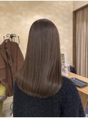 ●縮毛矯正艶ストレート/ダークグレージュストレート