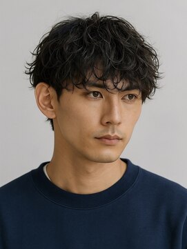 ハレ メンズサロン たまプラーザ(Hale) Hale波巻きツイストスパイラルパーマセンターパートたまプラーザ