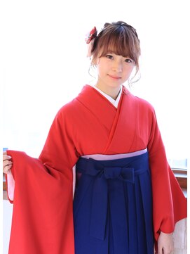 ネオリーブクレア 綱島店(Neolive Krea) 卒業式ヘアアレンジ 綱島袴着付け 着物ヘア ヘアアレンジ