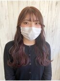 #インナーカラー#ラベンダー#くすみピンク#ピンクベージュ