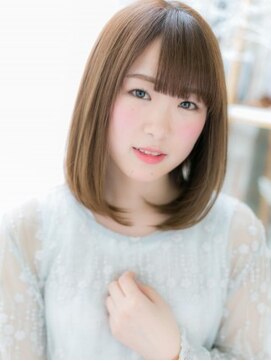 カバーヘア 上尾西口店(COVER HAIR) ★ペールベージュxストカール切りっぱなしロブ20代30代40代★7