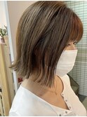【cuzKLUB】イノアカラー×シアーベージュボブ【池袋】