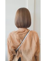 TJ天気予報 1t 津島店 髪質改善水素カラー/オレンジブラウン/ボブ