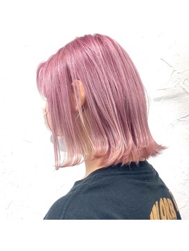 アジールヘア 東上野店(agir hair) シアーピンクカラー、ダブルカラーケアブリーチ【上野/御徒町】