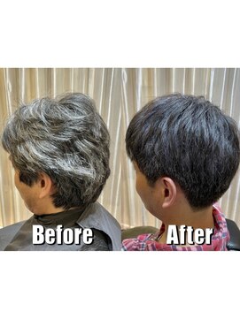 カミケンオム(kamiken. homme) 白髪ぼかしで自然見え！清潔感グレイヘア【カミケンオム】