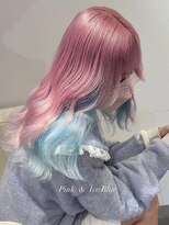 ベレーザ 渋谷(BELEZA)&nbsp;10443ニュアンスカラーミルクティーピンクインナーカラーカール