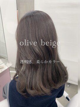 エヌアイ オモテサンドウ(ni omotesando) 韓国レイヤーカットオリーブベージュ/マロンベージュ　上野