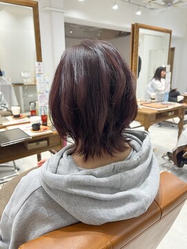 ネイロ 錦糸町(NeiRo) 魅力倍増カールセミディシアーカラーダークアッシュショートヘア