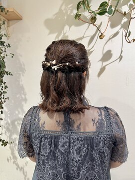 ゼスト 中野店(ZEST) 【zest中野/セイラ】ボブハーフアップアレンジ