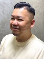 ディスイズバーバーフォース(THIS IS BARBER 4th)&nbsp;イージーパーマ　クロップ　サイドパート　スキンフェード