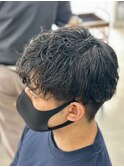 メンズカットフェードカットニュアンスパーマ眉毛カット