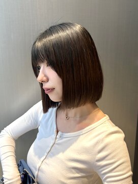ハルキミナト ジャパン ヨコハマ(HARUKI MINATO japan YOKOHAMA) 切りっぱなしボブ/ボブ/オトナ可愛いボブ