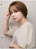 ショートヘア　丸みショートヘア　