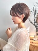 30代、40代/丸みくびれショートボブ×白髪染めハイライト/大宮