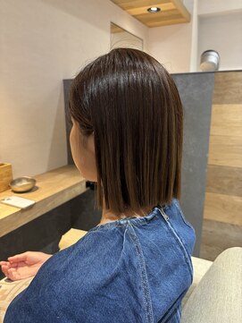 ブルーム ヘア デザイン ドゥーエ(bloom hair design due) 切りっぱなしボブ×似合わせカット【ボブ/タッセルボブ/塚口】