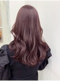 ブリーチなしラベンダーピンクブラウン ツヤカラー
