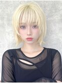 【La fith】顔周りレイヤー×ケアブリーチ×ホワイトブロンド