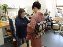 お着物でお出かけ。