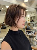 ニュアンスカールが可愛いボブ