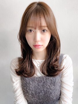 リヤン 表参道(lyann) 艶感美髪ミディアムレイヤーカットこなれヘアダークアッシュ