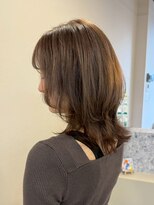 エトレ(etore)&nbsp;ウルフミディ/ミディレイヤー/くすみブラウン