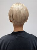 透明感ミルクティーベージュ×マッシュショート