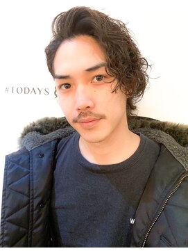 ヘアーワークス ヘルム 渋谷店(HAIR WORKS HELM) [HELM渋谷]クセ毛風パーマミディアム