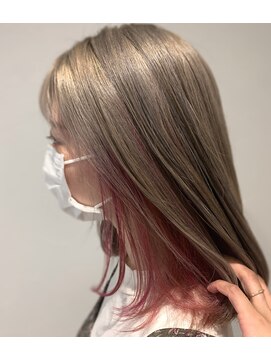 アメイロ(ame/iro) ホワイトベージュ×インナーピンク