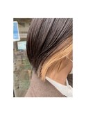 ミニボブ×インナーカラー