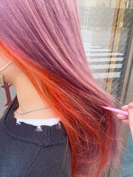 ジパングペイント 押上店(Zipangu Paint) チェリーピンク×オレンジ