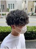 MEN’S HAIRハイライトマッシュパーマ〈理容室〉東浦和メンズ