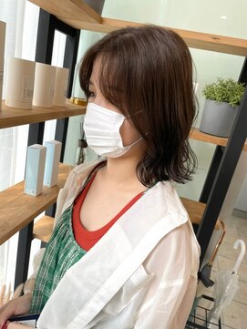 ジーナ セントラル銀座(Zina) 外ハネボブ＊くびれヘア＊シアブラウン【ZinaCENTRAL】