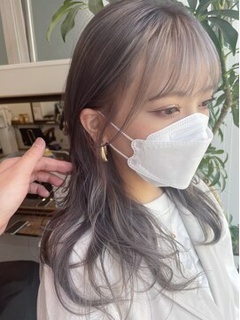 グーフィートーキョー 銀座(Goofy Tokyo) フェイスフレーミング/全体ダブルカラープラチナ/インナーカラー