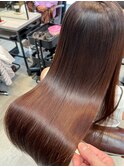 サラサラになる縮毛矯正＿ミルクブラウン＿ロング［東陽町］