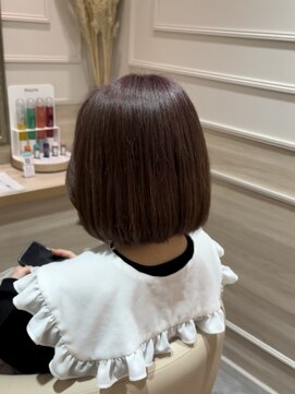 アンド ラ ブランシュ(&.La Blanche) 斜めバング/グレージュカラー/デザインカラー/シルキーベージュ