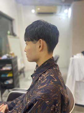 ソイクフ(SOY KUFU) MEN’S HAIR マッシュパーマアッシュブラックカルマパーマ
