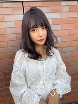 愛されミディアム×ラベンダーカラー　似合わせカット