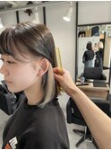 #セミディ#シアーカラー#ショートヘア#姫カット#ダークアッシュ
