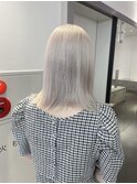 ダブルカラーブルーベージュカラーケアブリーチハイトーンカラー