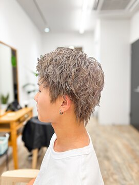 セイドット フクオカ(Say.FUKUOKA) 【メンズ★大名】ブリーチ×グレージュ×スパイキーショート