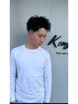 メンズサロン キング 高槻店(Men’s salon K!ng) 縮毛矯正髪質改善ハイライトレイヤーカット高槻美容室エクステ