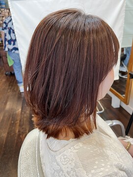 オッヂヘア(oggi hair) オレンジカラー