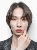 小顔効果◎前上がりセンターパート×韓国メンズメイク