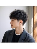 大人メンズツーブロックニュアンスパーマ　20代 30代 40代 50代