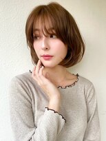 カバーヘア ブリス 志木南口駅前店(COVER HAIR bliss)&nbsp;艶透明感◎ふんわりショートボブミルクティーブラウンp志木